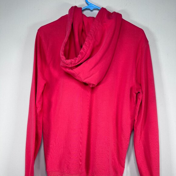 Guess LA Hooded Sweatshirt Men's Medium Pink-ish Red Logo Preppy Casual - Picture 3 of 11